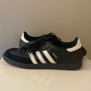 Men’s adidas samba soccer training shoes black and white